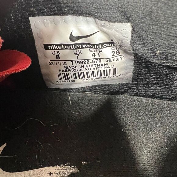 Nike‎ Men's Free Trainer 5.0 V6 719922 670 Running Shoes Black Red Size 8 US - Picture 7 of 7